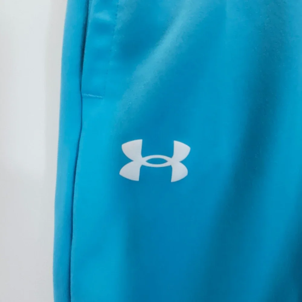 Under Armour Joggers Kids L Blue Y2K Streetwear Tapered Athletic Sweatpants - Picture 3 of 12